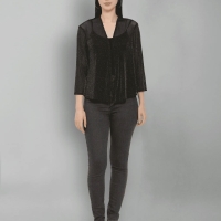 Black Shimmer Mesh Party Shrug